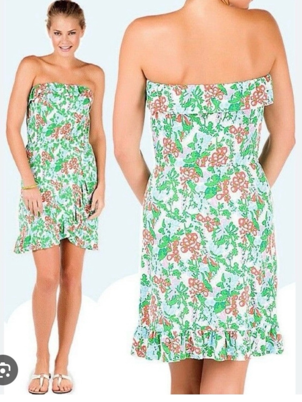 Lilly‎ Pulitzer Strapless Floral “Bee In Your Bonnet” Dress - Picture 6 of 6